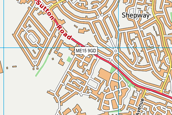 ME15 9GD map - OS VectorMap District (Ordnance Survey)