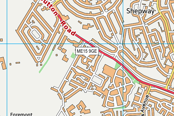 ME15 9GE map - OS VectorMap District (Ordnance Survey)