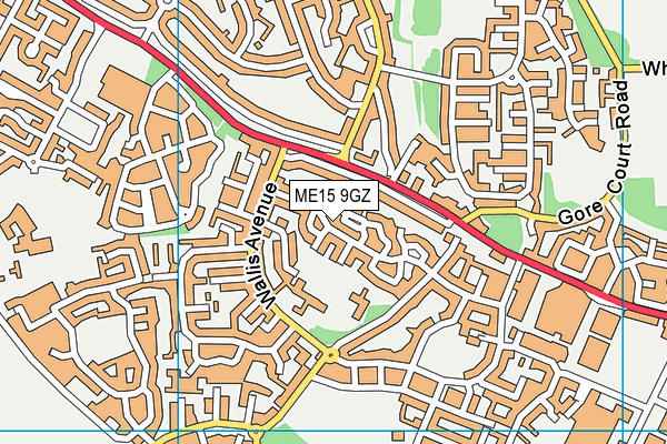 ME15 9GZ map - OS VectorMap District (Ordnance Survey)