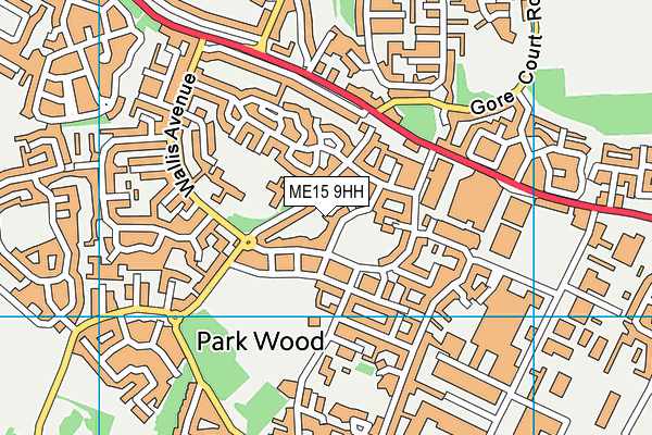 ME15 9HH map - OS VectorMap District (Ordnance Survey)