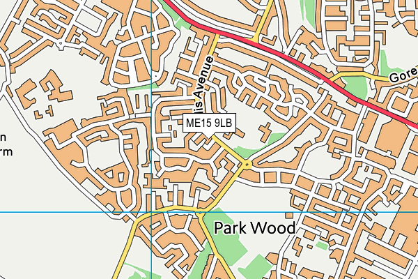 ME15 9LB map - OS VectorMap District (Ordnance Survey)