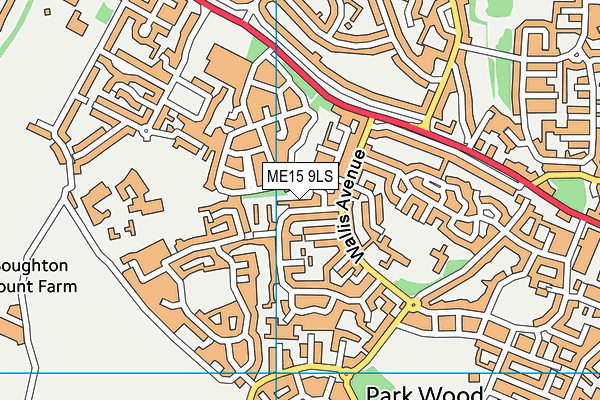 ME15 9LS map - OS VectorMap District (Ordnance Survey)