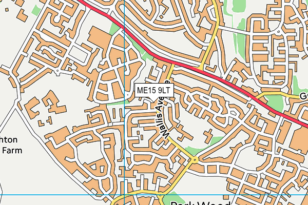 ME15 9LT map - OS VectorMap District (Ordnance Survey)