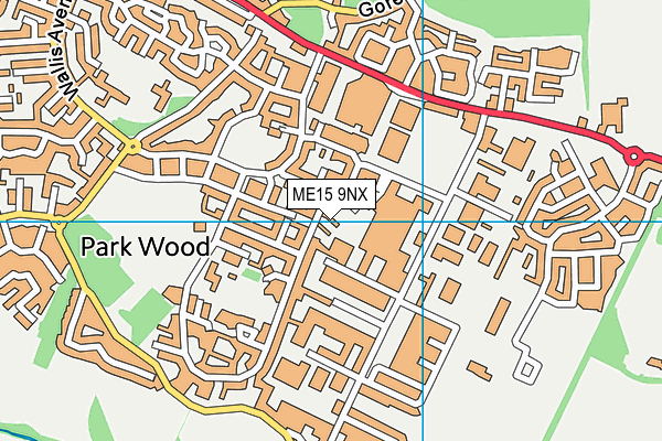 ME15 9NX map - OS VectorMap District (Ordnance Survey)