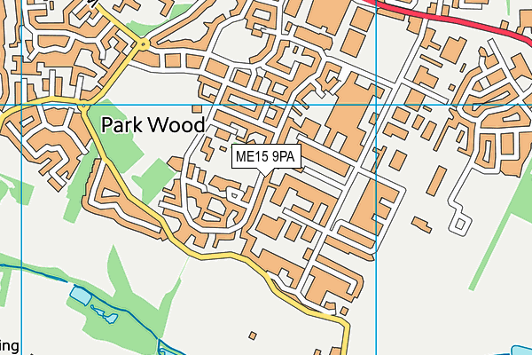 ME15 9PA map - OS VectorMap District (Ordnance Survey)