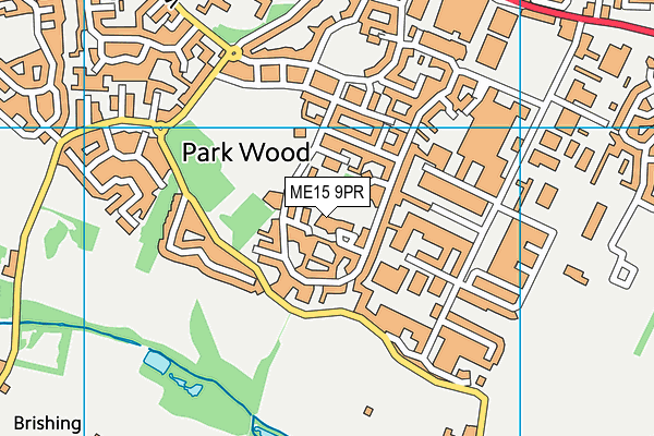 ME15 9PR map - OS VectorMap District (Ordnance Survey)