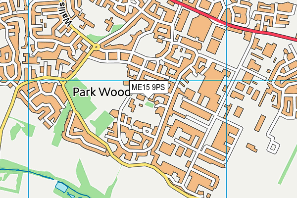 Parkwood map (ME15 9PS) - OS VectorMap District (Ordnance Survey)