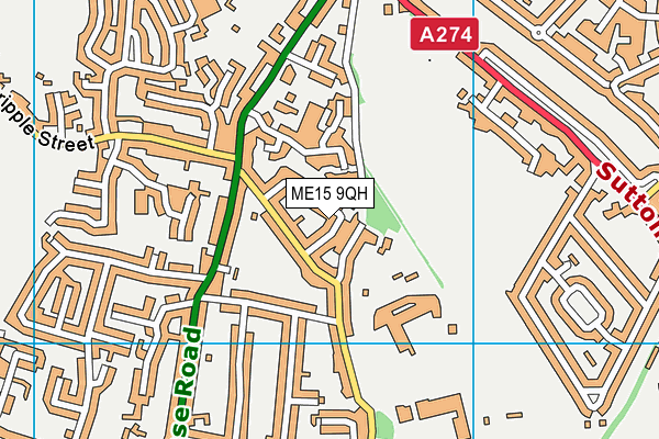 ME15 9QH map - OS VectorMap District (Ordnance Survey)