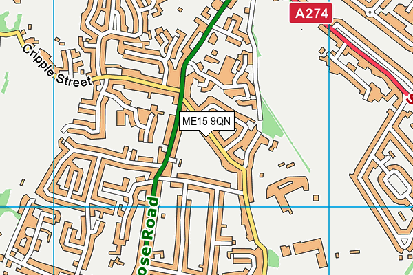 ME15 9QN map - OS VectorMap District (Ordnance Survey)