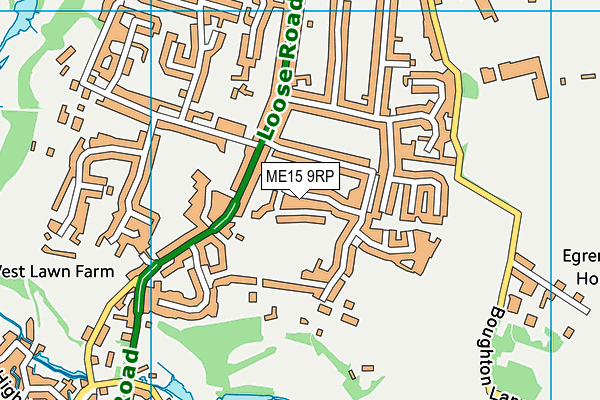 ME15 9RP map - OS VectorMap District (Ordnance Survey)