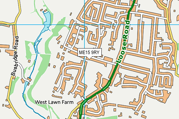 ME15 9RY map - OS VectorMap District (Ordnance Survey)