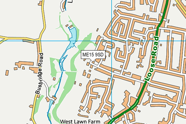 ME15 9SD map - OS VectorMap District (Ordnance Survey)
