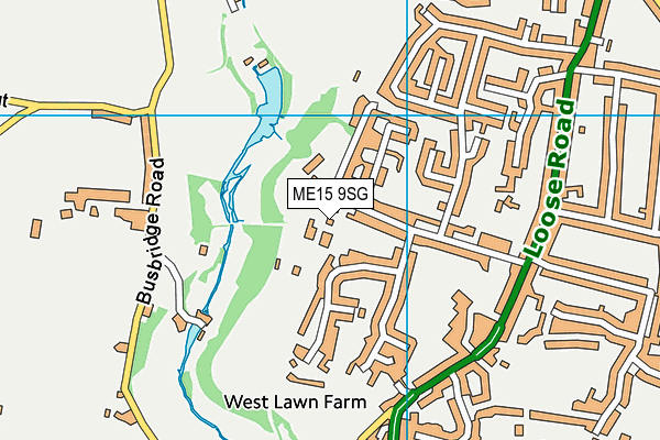 ME15 9SG map - OS VectorMap District (Ordnance Survey)
