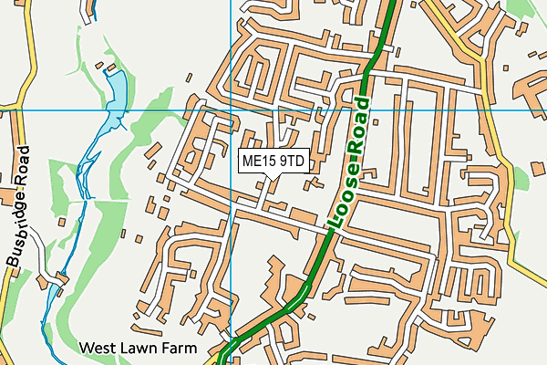 ME15 9TD map - OS VectorMap District (Ordnance Survey)