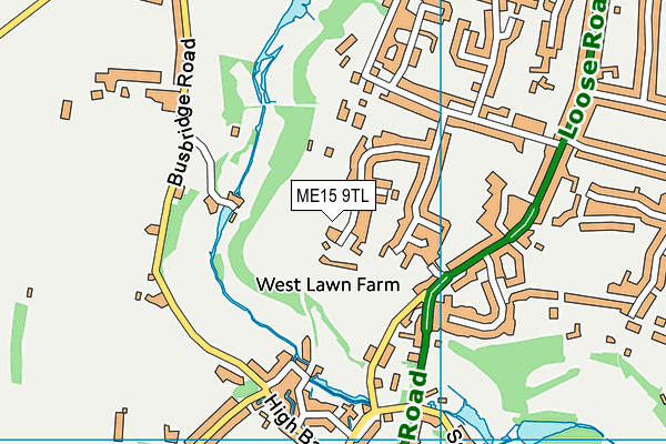 ME15 9TL map - OS VectorMap District (Ordnance Survey)