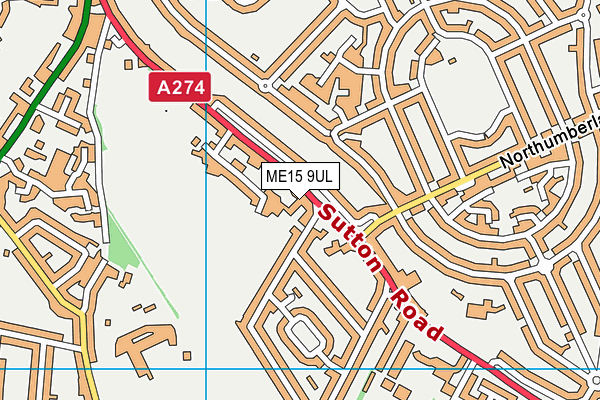 ME15 9UL map - OS VectorMap District (Ordnance Survey)