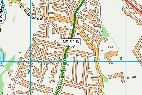ME15 9UN map - OS VectorMap District (Ordnance Survey)