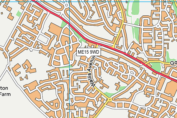 ME15 9WD map - OS VectorMap District (Ordnance Survey)