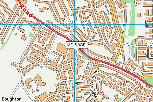 ME15 9WE map - OS VectorMap District (Ordnance Survey)