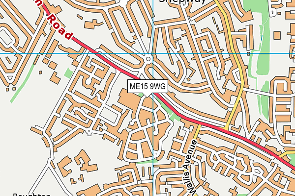ME15 9WG map - OS VectorMap District (Ordnance Survey)