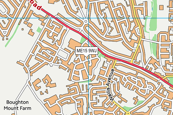 ME15 9WJ map - OS VectorMap District (Ordnance Survey)