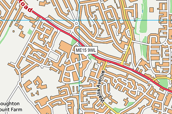 ME15 9WL map - OS VectorMap District (Ordnance Survey)