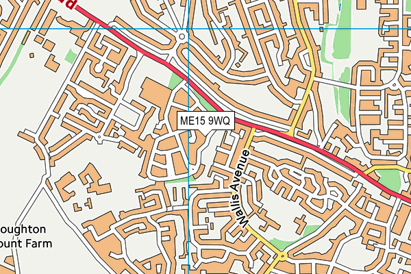 ME15 9WQ map - OS VectorMap District (Ordnance Survey)