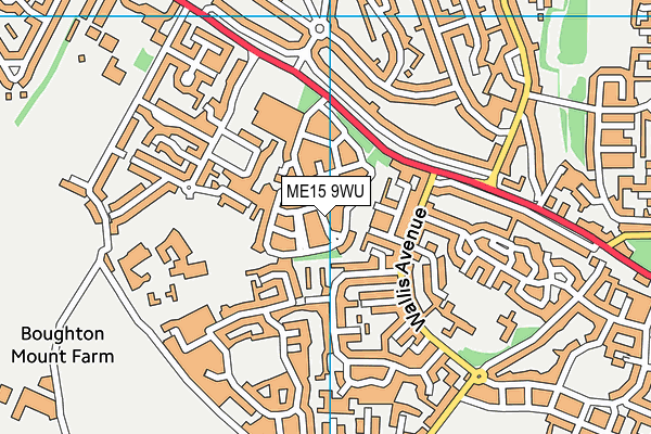 ME15 9WU map - OS VectorMap District (Ordnance Survey)
