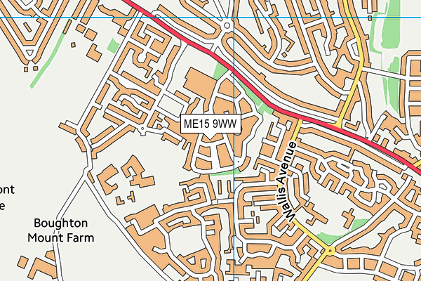 ME15 9WW map - OS VectorMap District (Ordnance Survey)