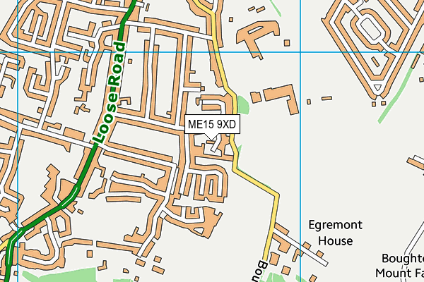 ME15 9XD map - OS VectorMap District (Ordnance Survey)