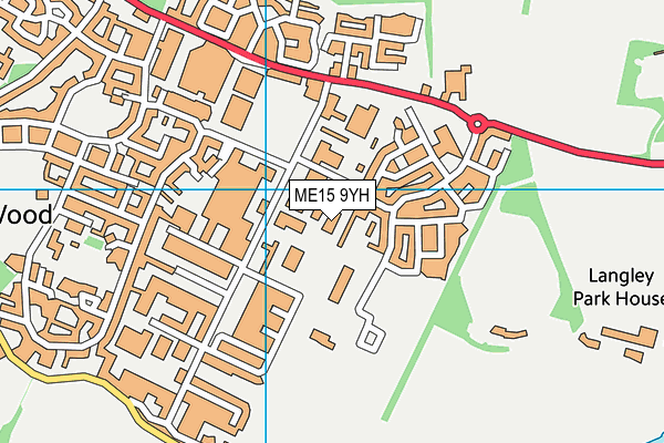 ME15 9YH map - OS VectorMap District (Ordnance Survey)