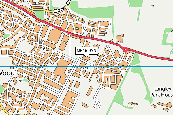 ME15 9YN map - OS VectorMap District (Ordnance Survey)