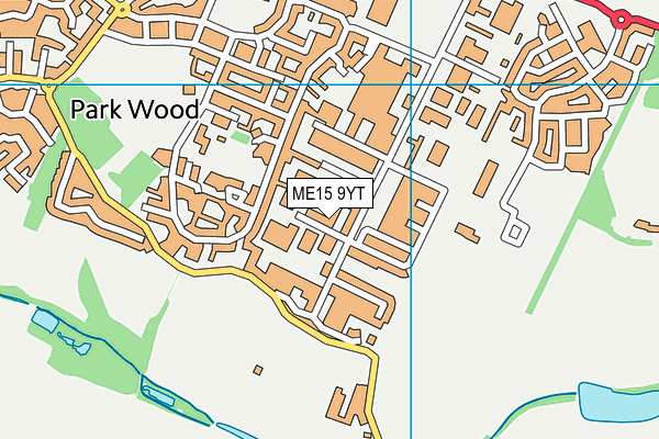 ME15 9YT map - OS VectorMap District (Ordnance Survey)