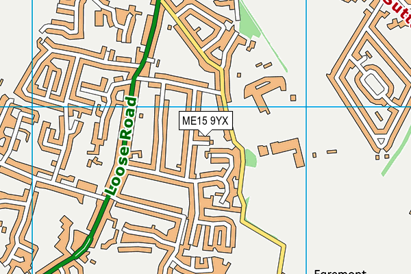 ME15 9YX map - OS VectorMap District (Ordnance Survey)