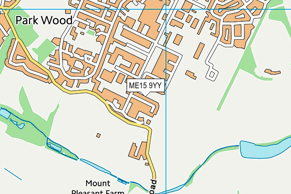 ME15 9YY map - OS VectorMap District (Ordnance Survey)