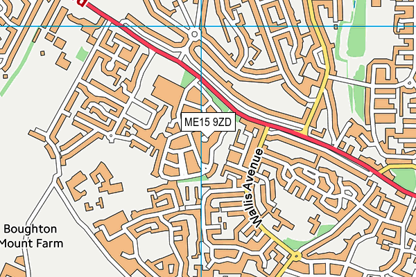 ME15 9ZD map - OS VectorMap District (Ordnance Survey)