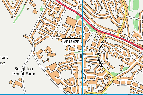 ME15 9ZE map - OS VectorMap District (Ordnance Survey)