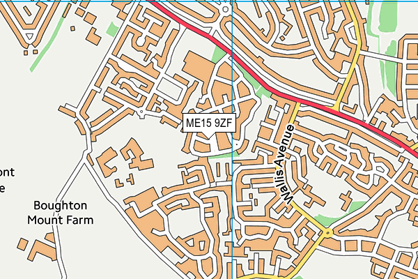 ME15 9ZF map - OS VectorMap District (Ordnance Survey)