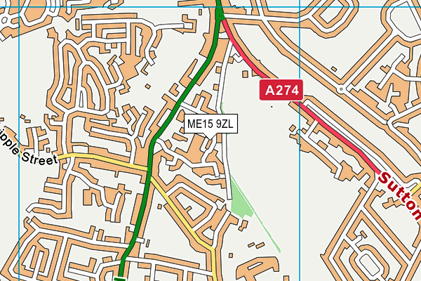 ME15 9ZL map - OS VectorMap District (Ordnance Survey)