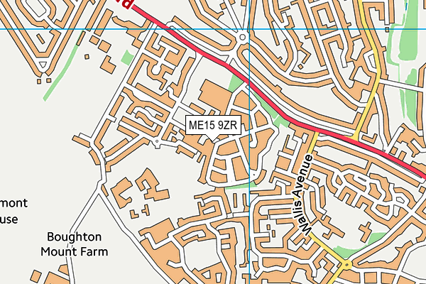 ME15 9ZR map - OS VectorMap District (Ordnance Survey)