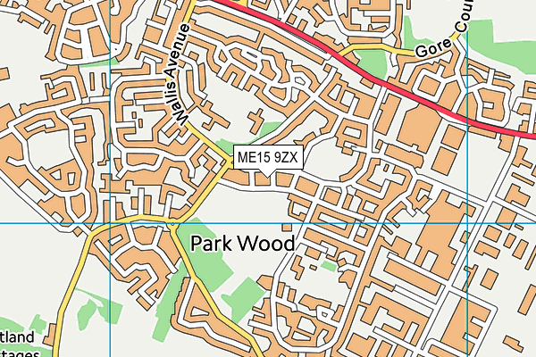 ME15 9ZX map - OS VectorMap District (Ordnance Survey)