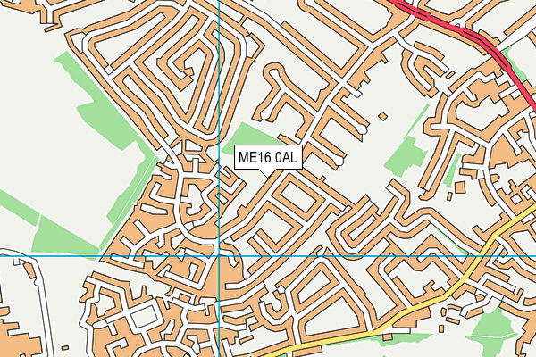 ME16 0AL map - OS VectorMap District (Ordnance Survey)