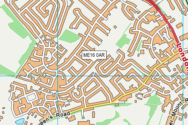 ME16 0AR map - OS VectorMap District (Ordnance Survey)