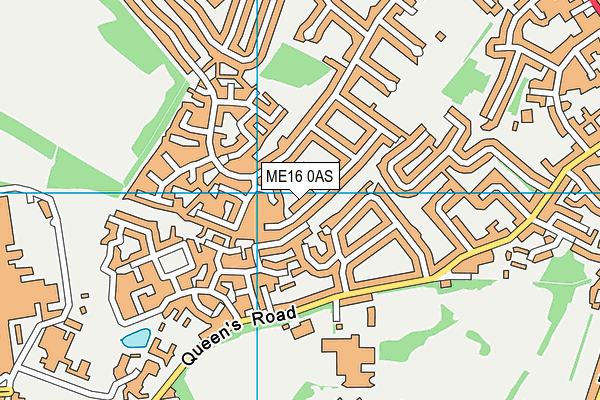 ME16 0AS map - OS VectorMap District (Ordnance Survey)