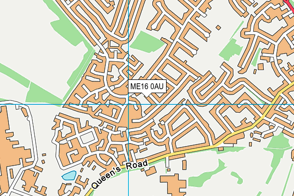 ME16 0AU map - OS VectorMap District (Ordnance Survey)