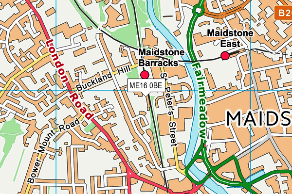 ME16 0BE map - OS VectorMap District (Ordnance Survey)