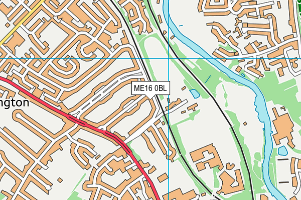 ME16 0BL map - OS VectorMap District (Ordnance Survey)