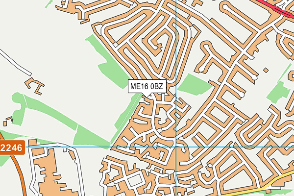 ME16 0BZ map - OS VectorMap District (Ordnance Survey)