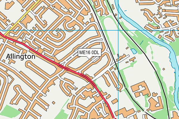 ME16 0DL map - OS VectorMap District (Ordnance Survey)