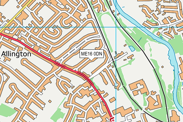 ME16 0DN map - OS VectorMap District (Ordnance Survey)
